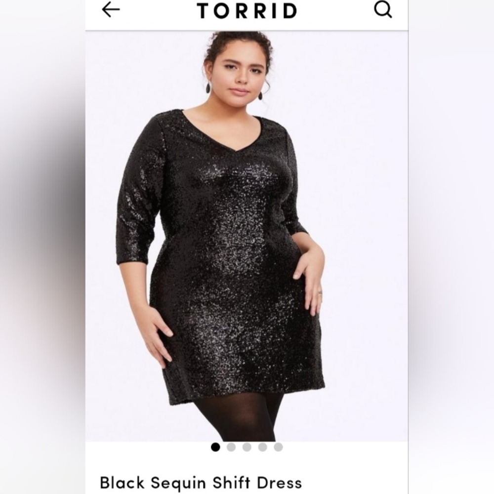 Torrid Sparkling Black Mini Dress